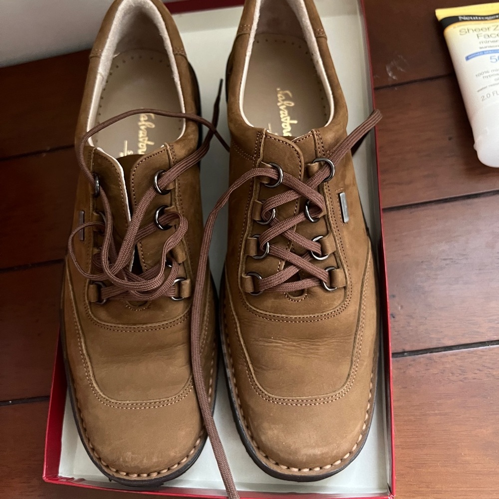 Suede Brown “Burton” Ferragamo Sneakers